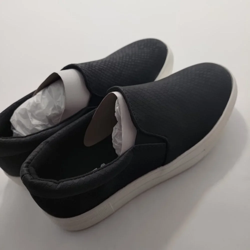 Hike-G Slip On Flat Platform Sneaker Black - Picture 6 of 8
